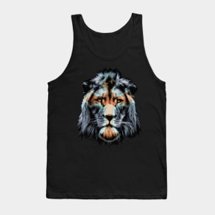 Lion Cross Vector Graphic Design v4. Tank Top